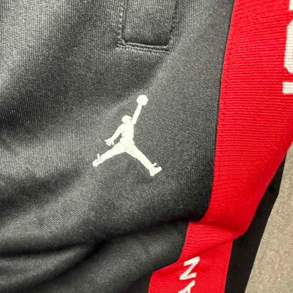 Jordan Track Pants Mens XXL Black Red Side Stripe Jumpman HF9341-011